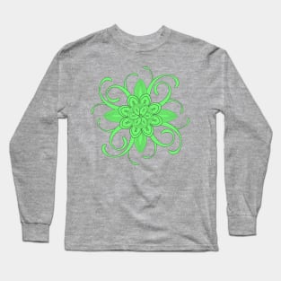 Abstract Doodle Flower Long Sleeve T-Shirt